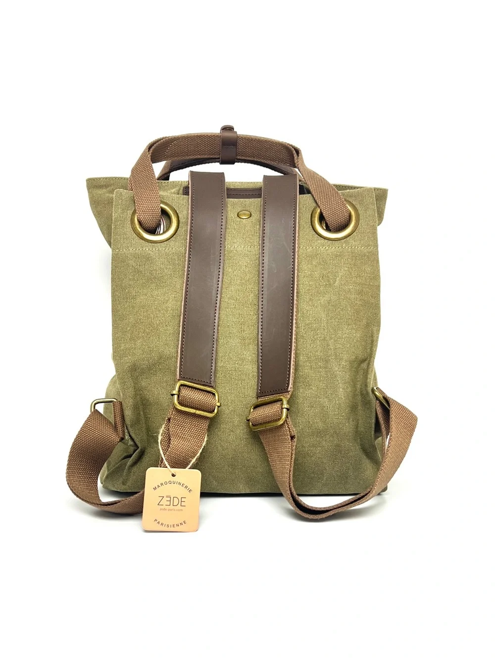 ZEDE Paris Pont-Des-Arts Olive Backpack Size Large
